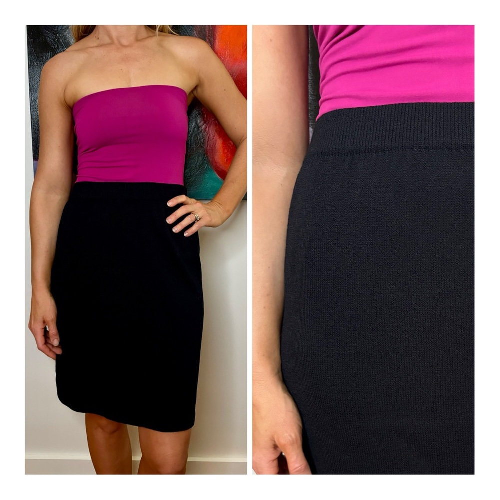 St. John Black Pencil Skirt